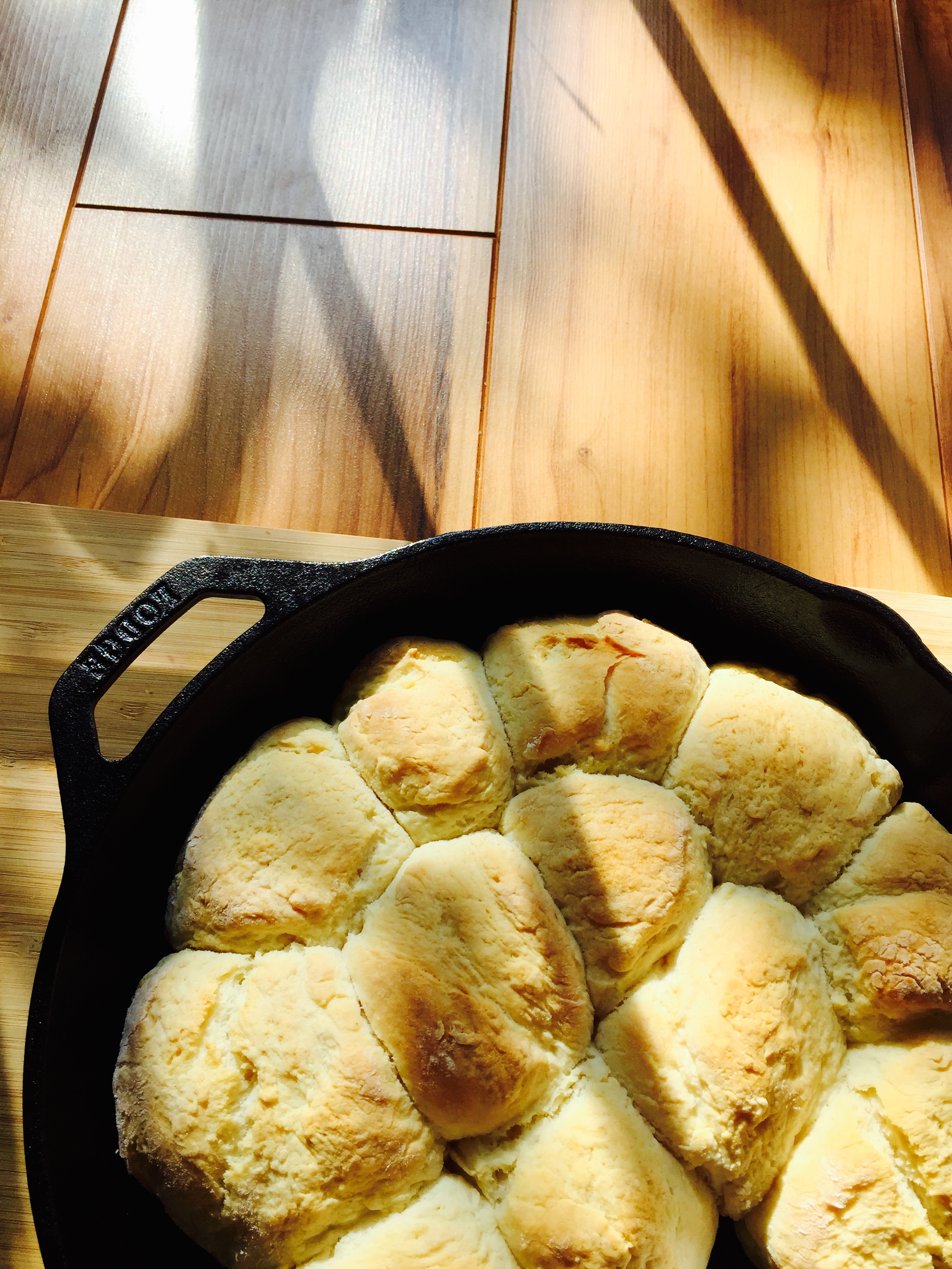 Biscuits in a pan.